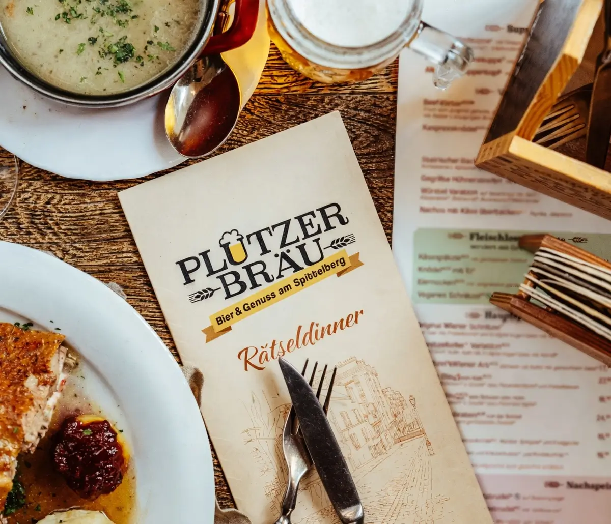 Plutzer Bräu Rätseldinner in Wien