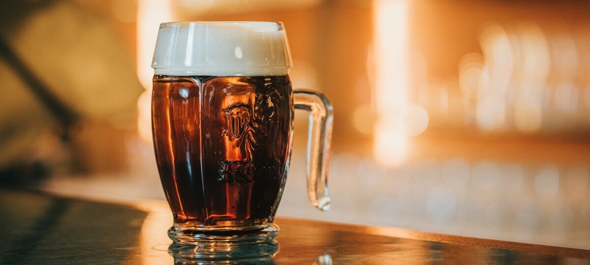 Tschechisches Bier Plutzer Bräu Bier Glas
